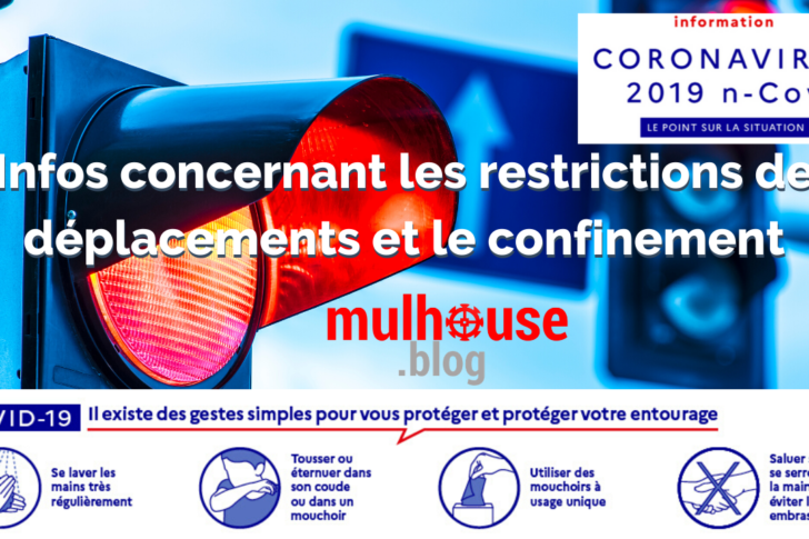Infos concernant les restrictions de déplacements et le confinement Mulhouse